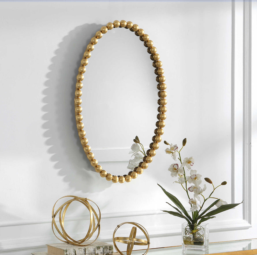 SENA OVAL MIRROR / GOLD