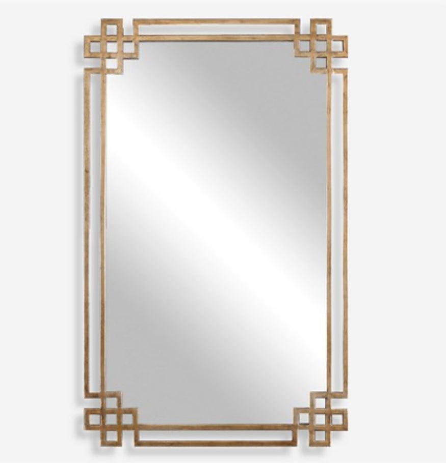 ORNATE GOLD RECTANGULAR MIRROR