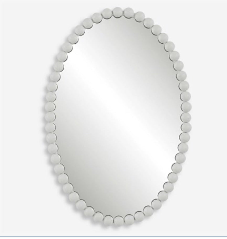 SENA OVAL MIRROR WHITE