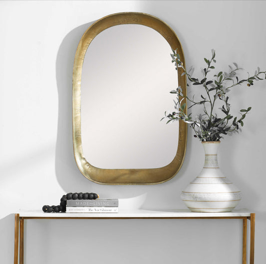 BRANDON ARCHED MIRROR / BRASS