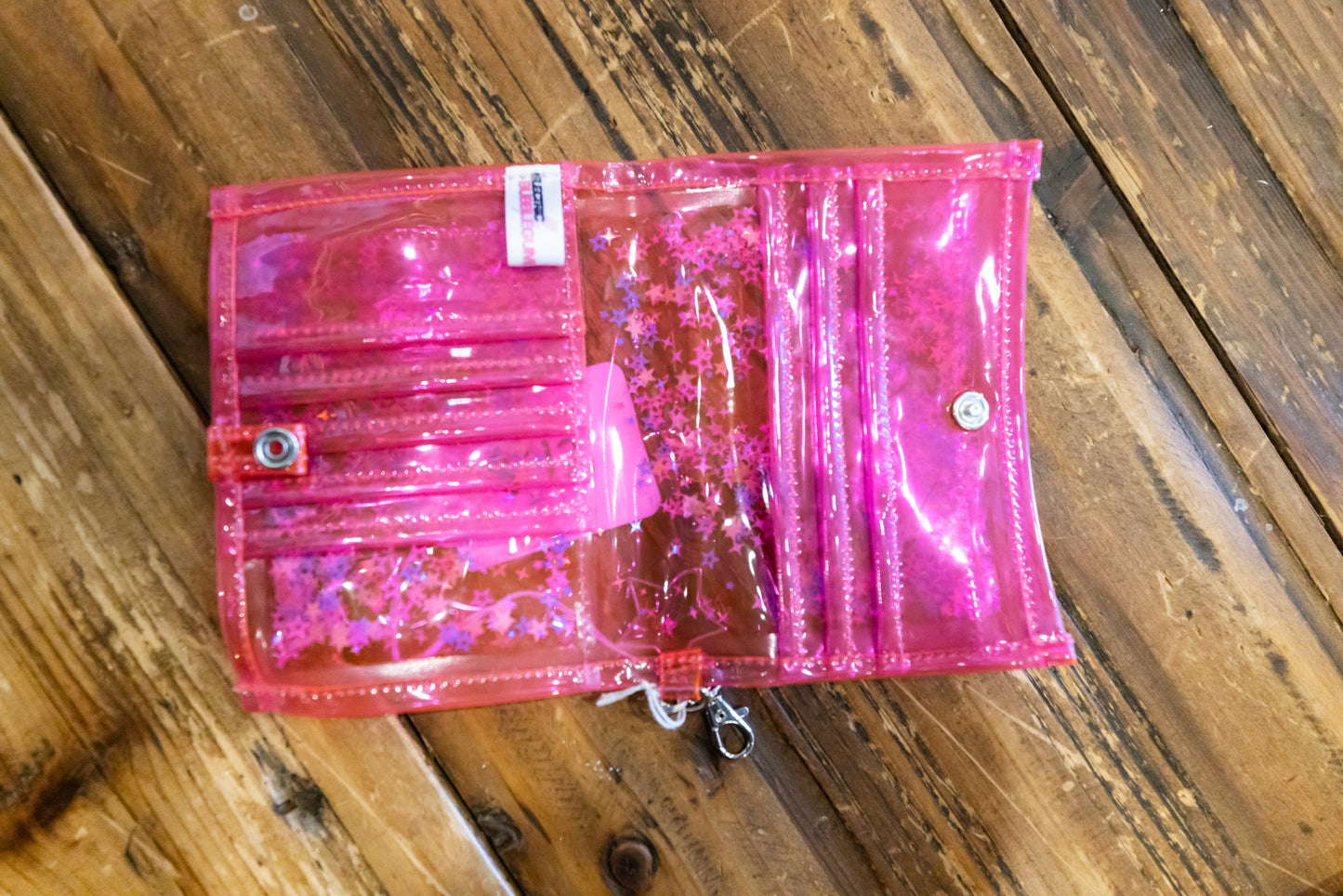 ELECTRIC BUBBLEGUM OUT OF THIS WORLD LIQUIC GLITTER WALLET