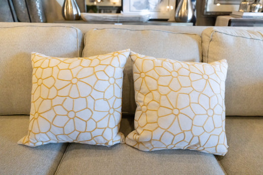 FLOWER POWER YELLOW PILLOWS