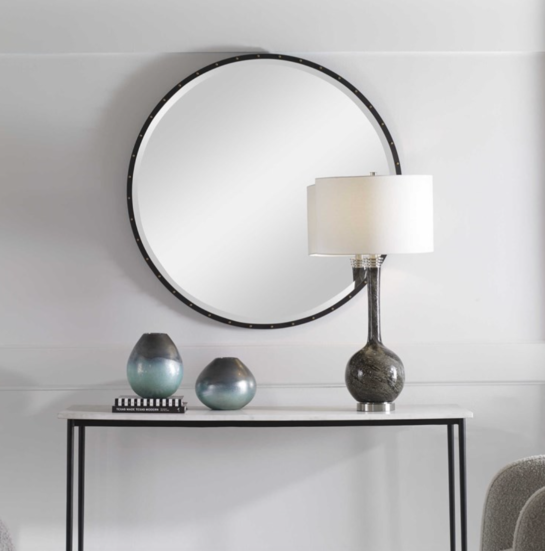 IRON ROUND MIRROR