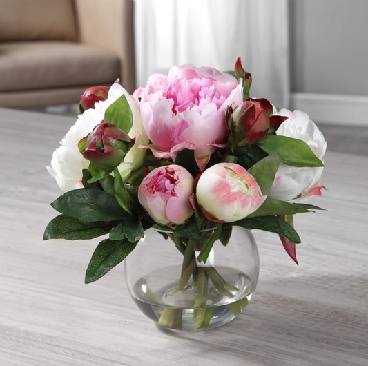 PINK W/ CREAM PEONIE BOTANICAL